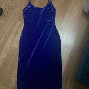 Blue velvet like material forever21 dress